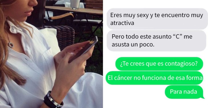 Esta mujer estaba saliendo con un chico, él le exigió una prueba de que no se contagiaría de cáncer