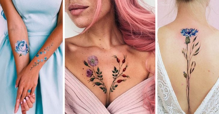 15 Tatuajes de flores para decorar tu piel de una forma muy femenina 