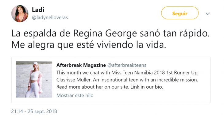 Chica es idéntica a Regina George