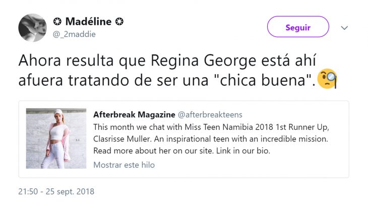 Chica es idéntica a Regina George