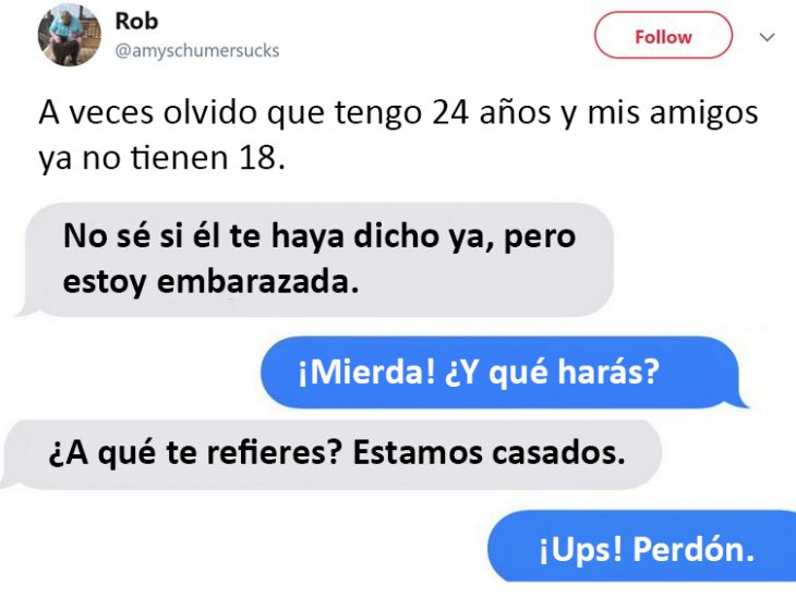 Tweet sobre lo que es ser un adulto