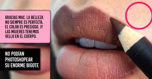 Mac publica una foto de una modelo con vello facial y el mundo enloquece