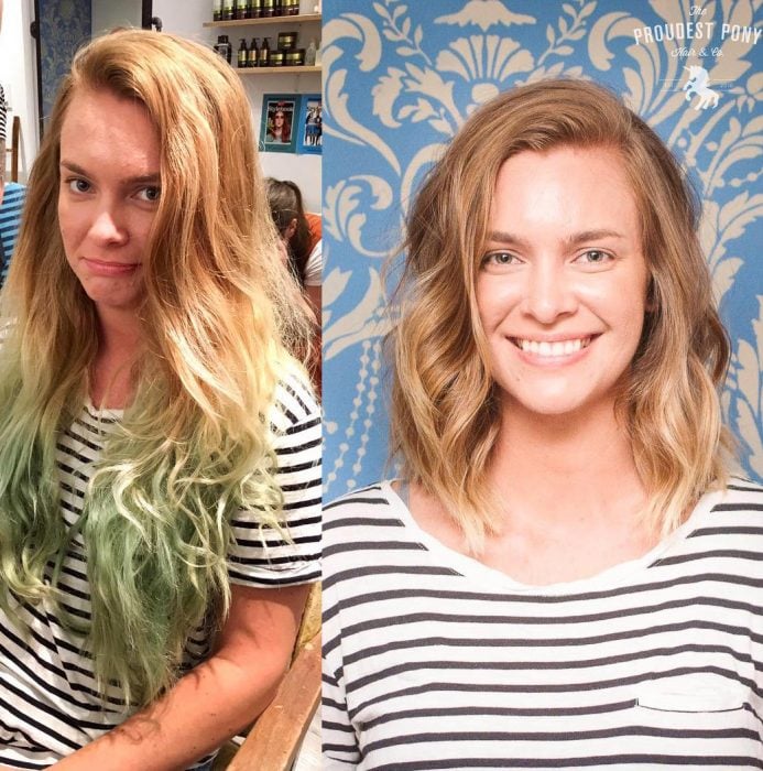 Mujeres antes y después de cambio de look