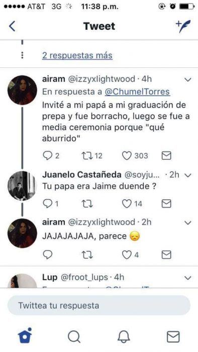 Comentarios en Twitter sobre los peores padres del año 