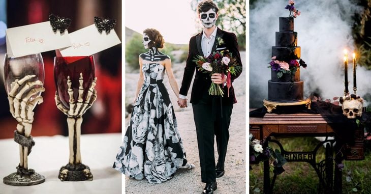 26 Ideas increíbles para boda con temática de terror que amarás si eres una chica darks