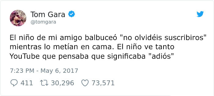 Comentarios en twitter sobre paternidad 