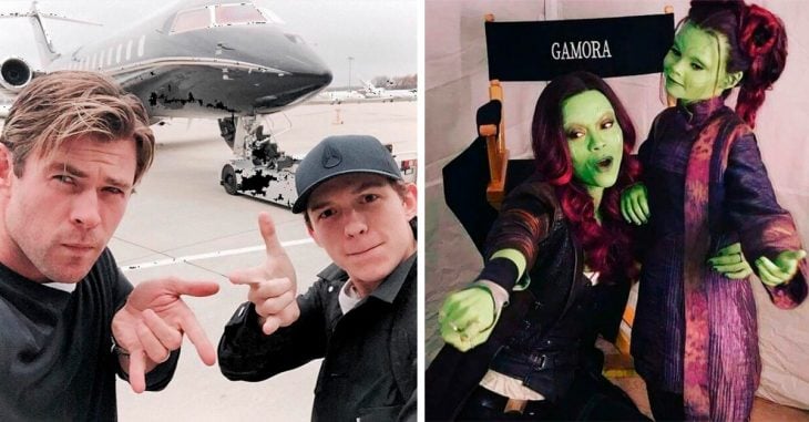 16 Fotografías detrás de cámaras del elenco de Marvel