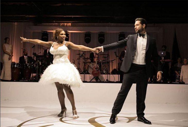 SERENA WILLIAMS Y SU ESPOSO EL DÍA DE SU BODA 