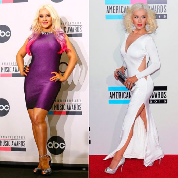 Christina aguilera antes y después de perder peso 