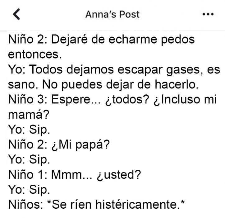 Conversación de maestra con alumnos sordos para explicarles los pedos