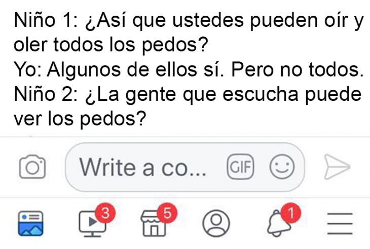 Conversación de maestra con alumnos sordos para explicarles los pedos