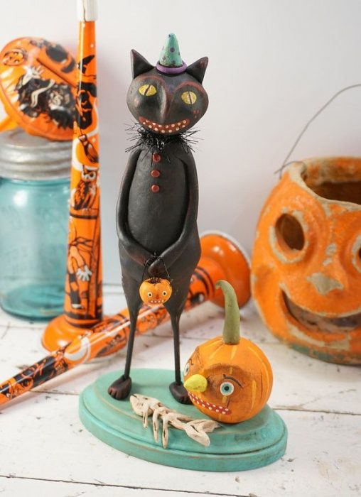 Adorno de gato para halloween