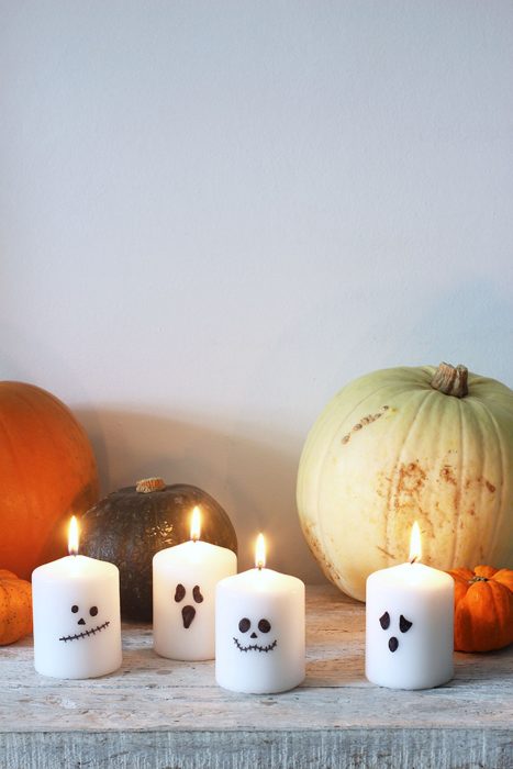 Velas de fantasma para halloween