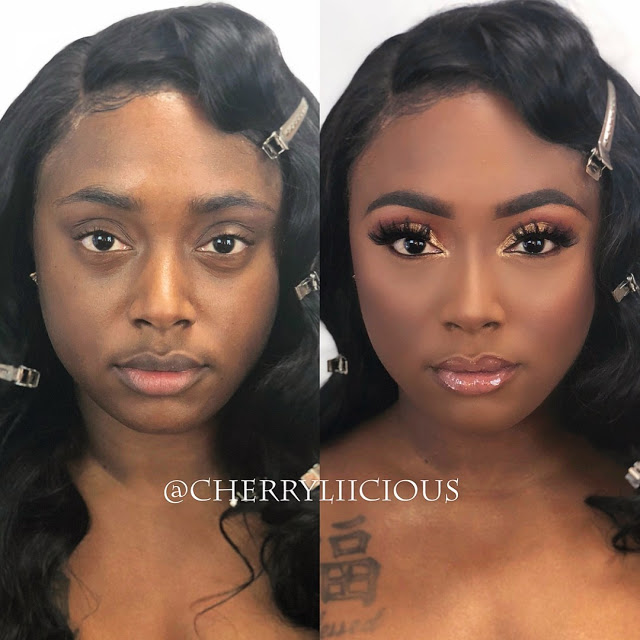 Chicas antes y después de cambiar su rostro con maquillaje 