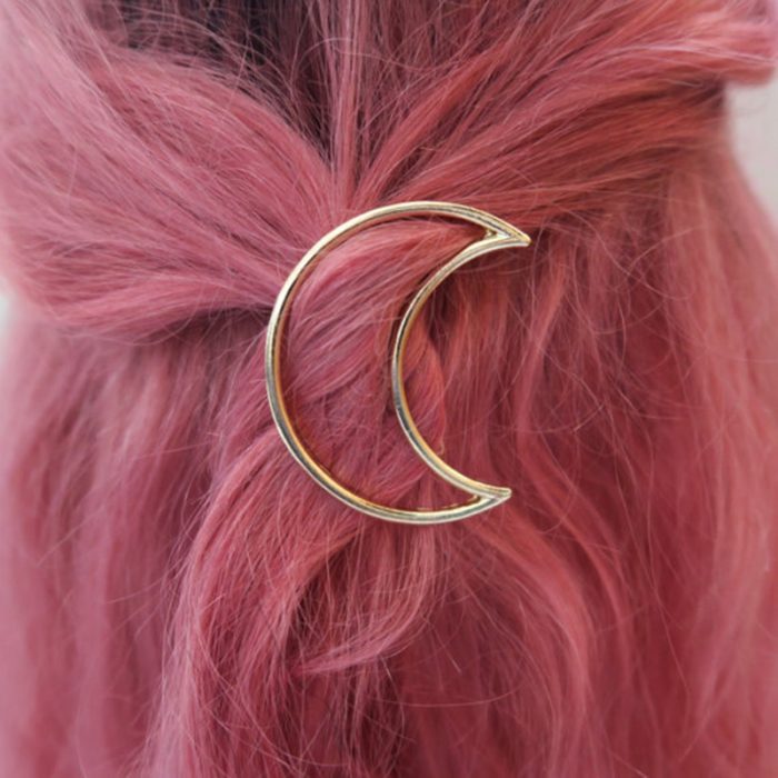 broche para cabello en forma de luna 