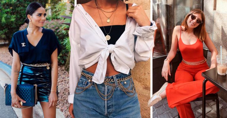 17 Ideas de 'look' para unirte a la tendencia de cinto de cadena 