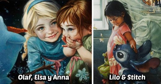 Esta artista crea pinturas al óleo de los personajes de Disney
