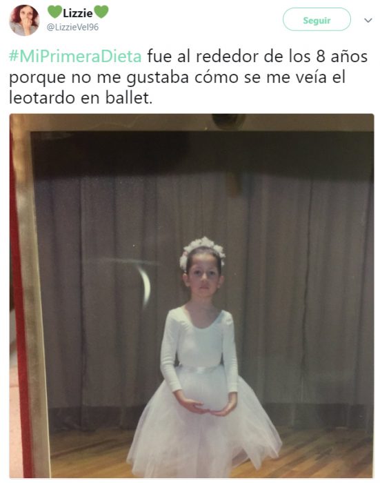 Comentarios en Twitter de mujeres que fueron presionadas para hacer una dieta cuando eran niñas