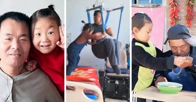 Niña de 6 años cuida a su papá después de que su mamá los abandonó