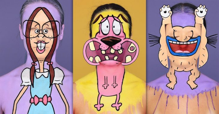 Chica se transforma en tus personajes favoritos de las caricaturas de los 90 y es increíble