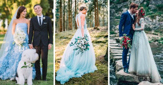 18 Vestidos de novia color azul; te harán olvidarte del tradicional blanco