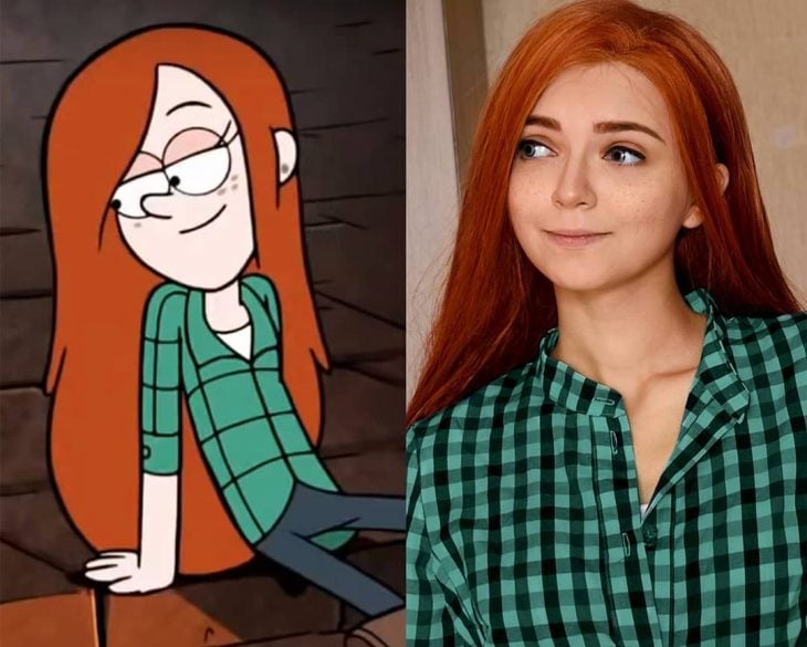 Chica cosplayer disfrazada de Wendy de Gravity falls