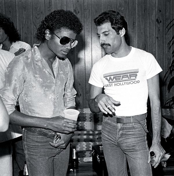 Freddie Mercury junto a Michael Jackson 