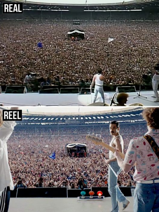 hombres en un concierto