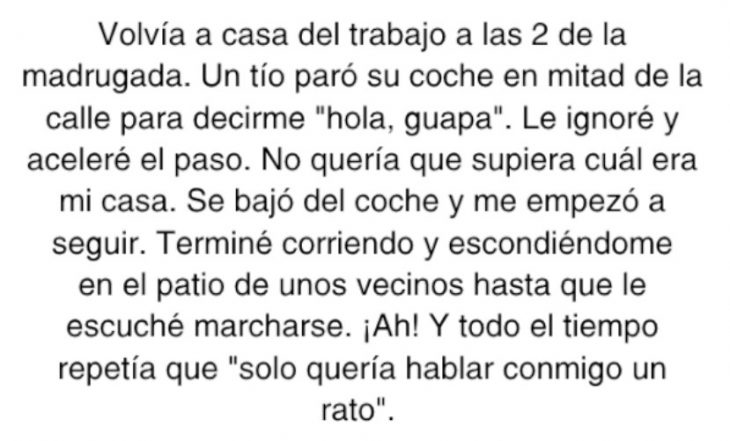 Historias aterradoras de chicas que obtuvieron amenazas después de rechazar a un hombre