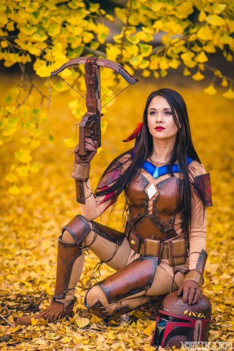 Cosplay de Pocahontas combinado con Star Wars