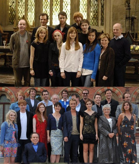 Elenco de la película harry Potter reunidos antes y después