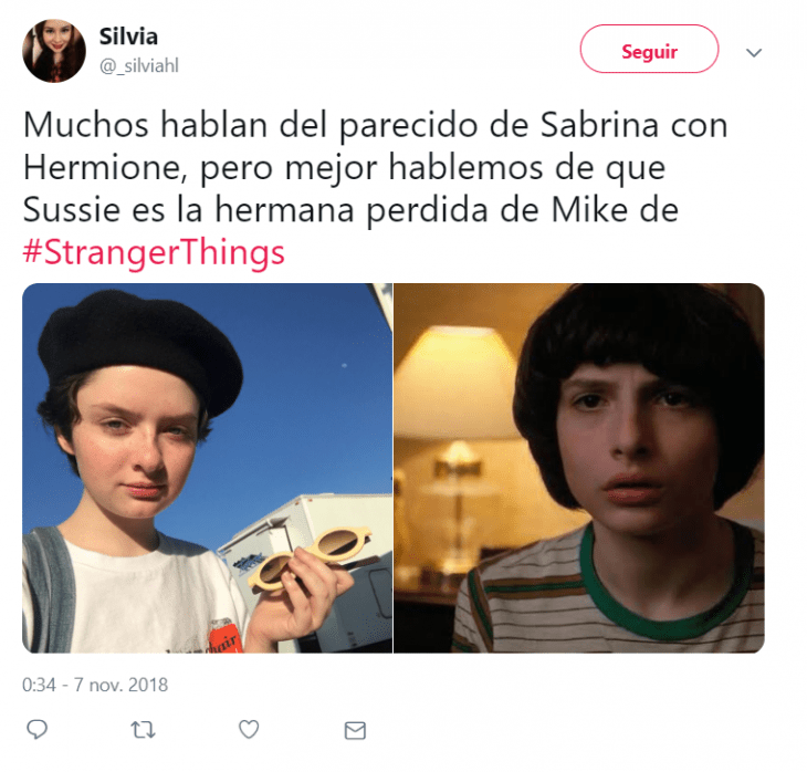 captura de pantalla con niño blanco de cabello negro twitter