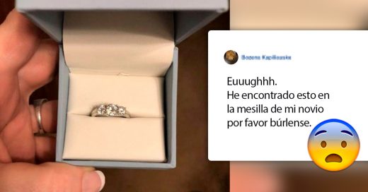 Esta mujer encontró un anillo en la mesilla de su novio y lo publicó en un grupo de burla de anillos