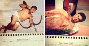 Perdió una apuesta y pagó de la mejor manera: ¡hizo un calendario!