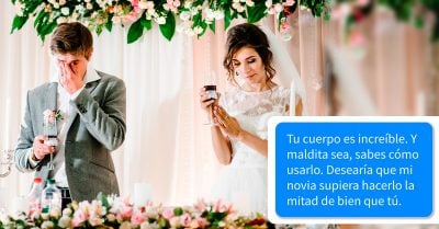 Novia lee los mensajes de su prometido infiel ¡en plena boda!