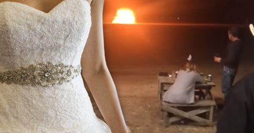 Watching this divorcée blow up her wedding dress is break-up porn.