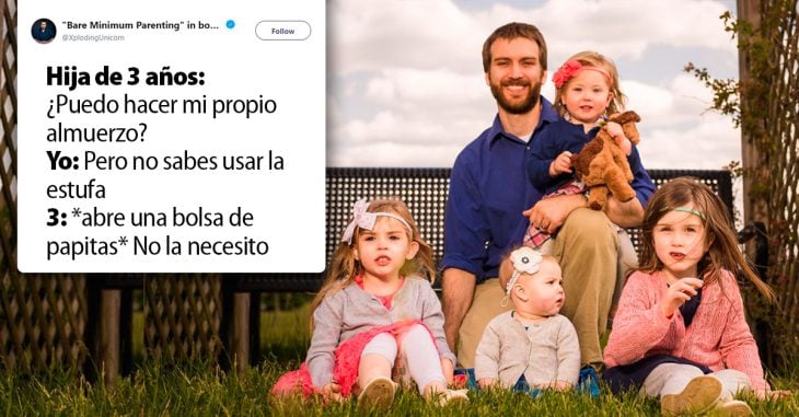Padre comparte graciosas anécdotas de sus hijas en Twitter y se vuelve viral