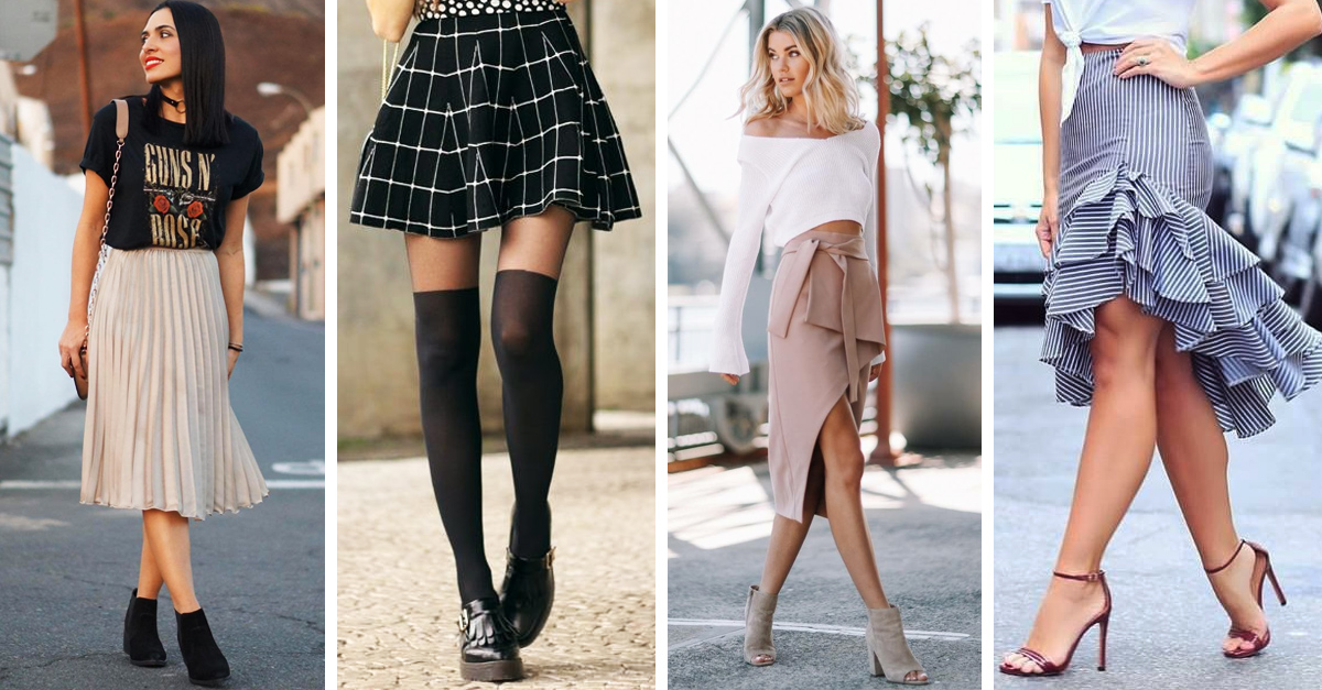 10 Combinaciones de faldas y zapatos para crear un outfit genial