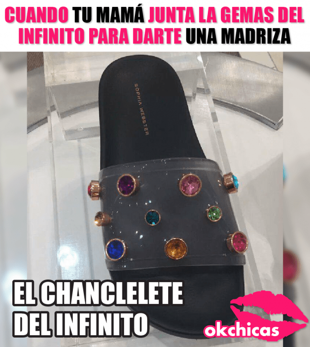 captura de pantalla memes okchicas sandalia con piedras 