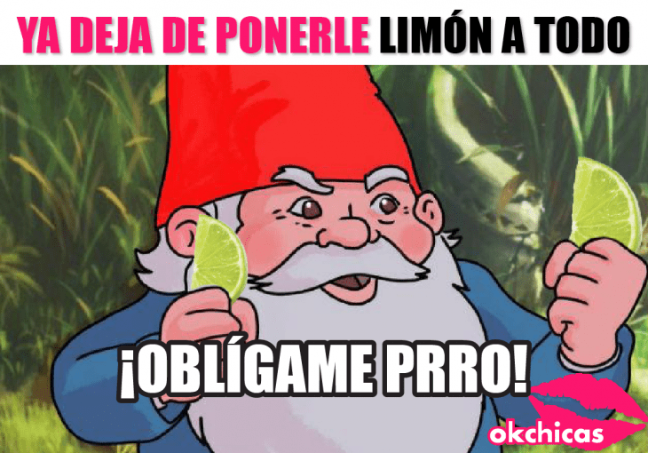 captura de pantalla memes okchicas gnomo con limon