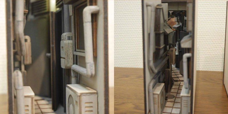 Estos sujeta libros hechos a mano están inspirados en los callejones de  Tokio