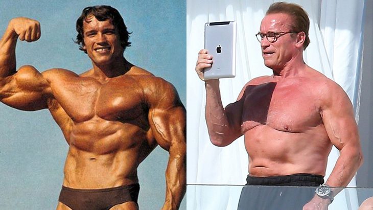 Arnold Schwarzenegger antes y después de su vejez