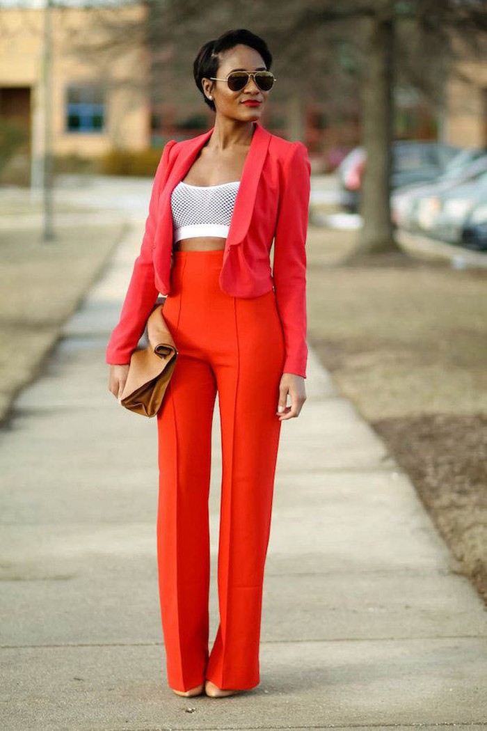 Mar terciopelo siguiente 15 Outfits con pantalones de tiro alto que te encantarán