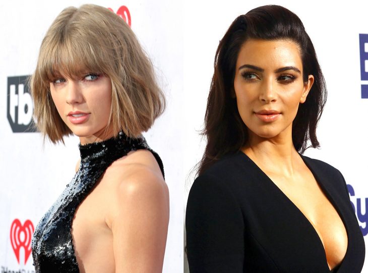 Taylor Swift y Kim Kardashian peleando 