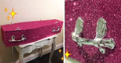 Compañía vende ataúdes con glitter para que tu último adiós sea brillante