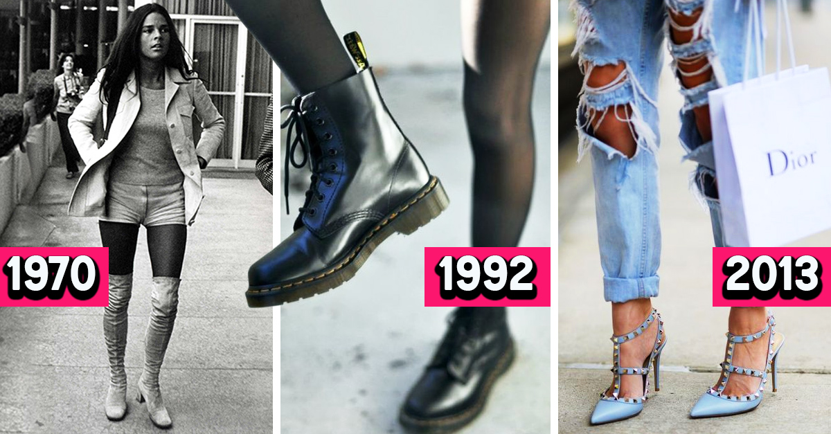 los zapatos que se usado desde 1970 hasta hoy