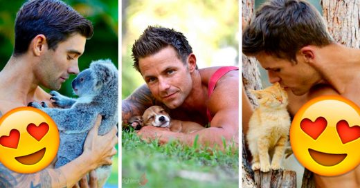 Estos calendarios de bomberos australianos posando con animales podrían causar que suba la temperatura