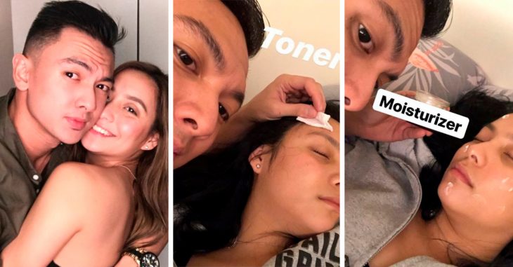 Se quedó dormida tras una noche de fiesta y su novio se encargó de su rutina de belleza
