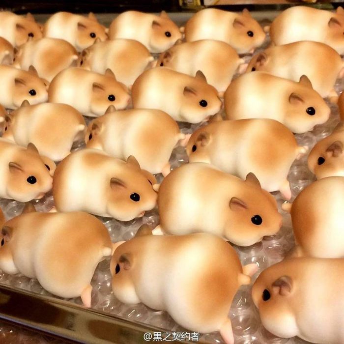 panes en forma de hamsters 