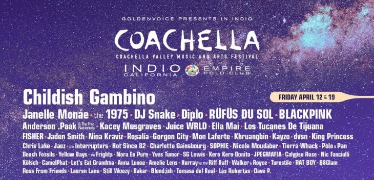 poster con artistas de festival coachella blackpink 